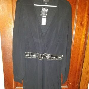 City Chic Embellished wrap dress